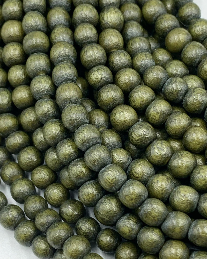 6mm Wood Beads: Jade