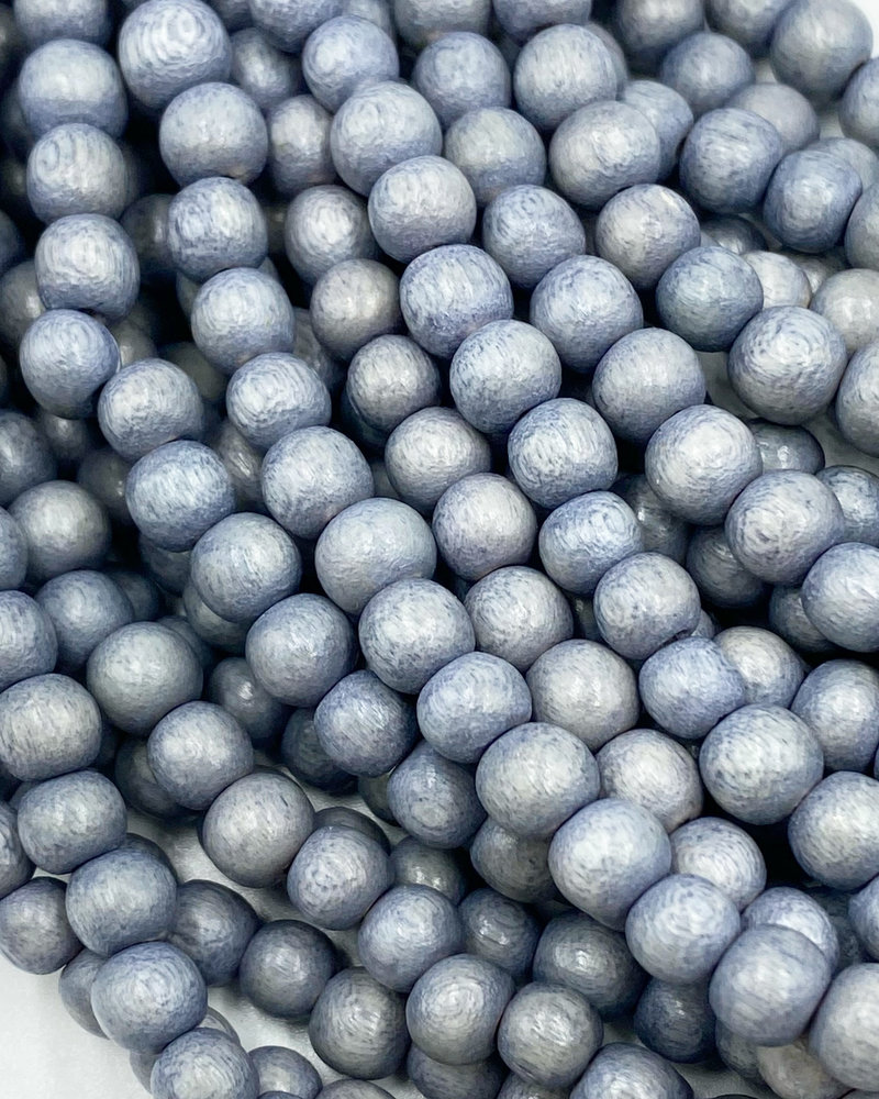 6mm Wood Beads: Grey Lilac