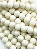 8mm Wood Beads: White