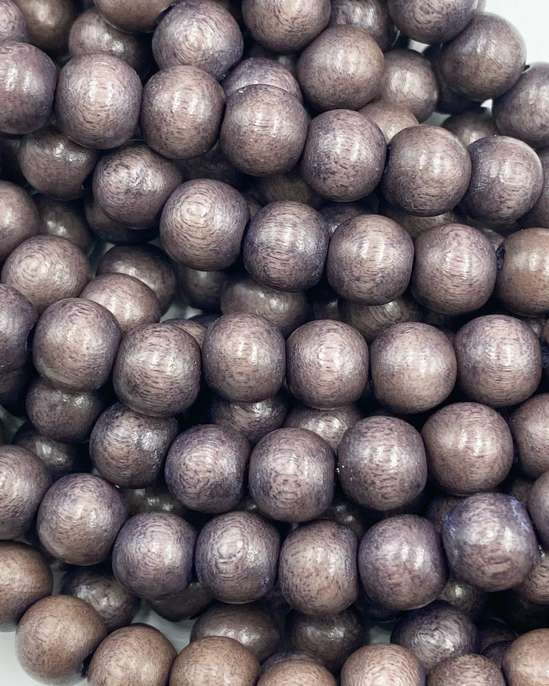 8mm Wood Beads: Deep Lavender