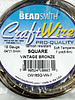 18GA SQUARE CRAFT WIRE -  VINTAGE BRONZE