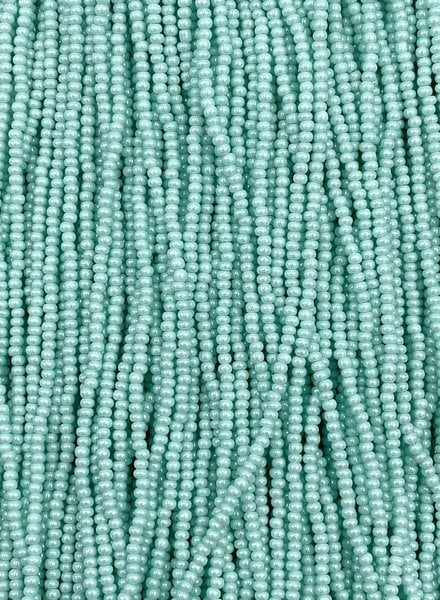 Size 11/0 Czech Glass SIZE 11/0 #1417 Lt. Green Turquoise Luster (tint)