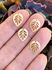 Leaf Cut Out Drop- Brass- 10pc