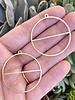 38mm Circle With Center Line- Brushed Brass- 1 Pair