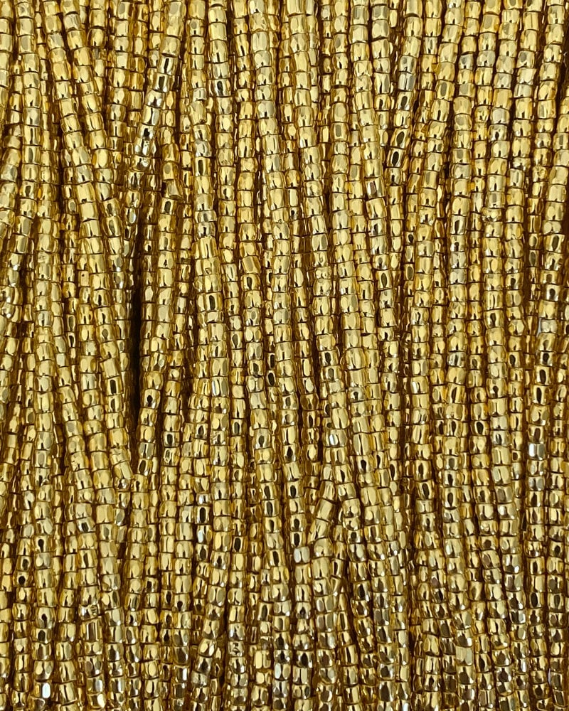 Genuine Metal Seed Beads 6/0 Gold Tone Gilding Metal 33 Grams