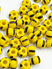 Jumbo Seed Bead #523 Dark Yellow Black 4 Stripe- 50pc.
