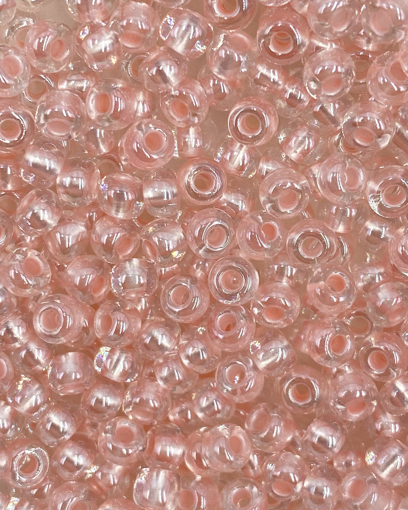 Size 6/0 Czech Glass SIZE 6/0 #1530 Pink Pearl Pastel Lined