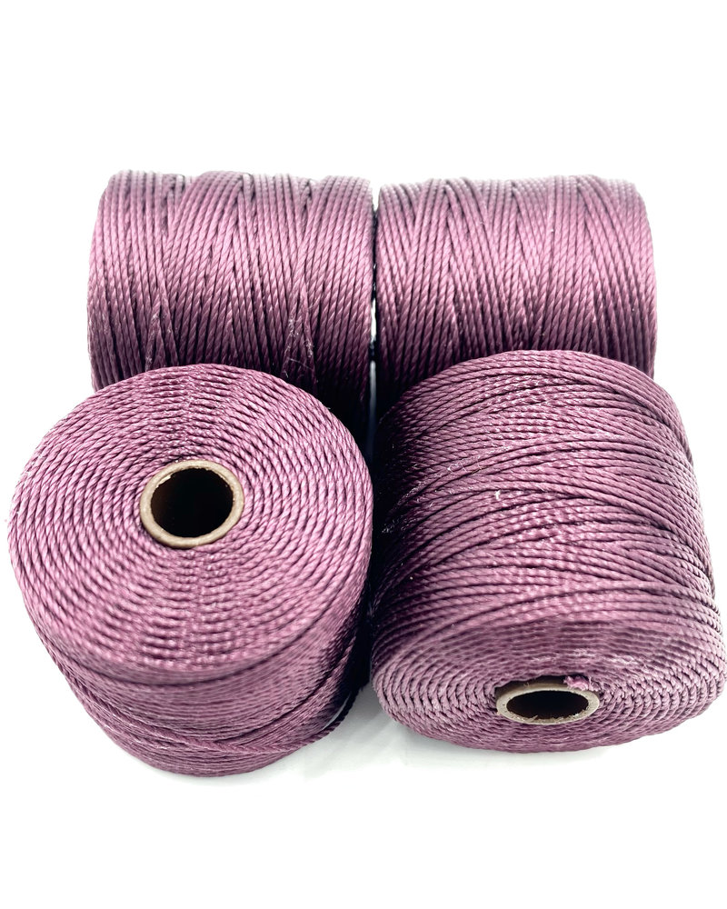 S-LON BEAD CORD: EGGPLANT 77YD