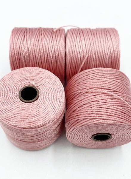 S-LON BEAD CORD ROSE  77YD