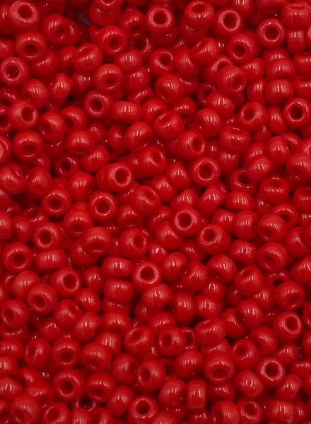 Size 8/0 Miyuki Round: Opaque Red  (mr9408)