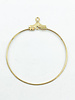 Beading Hoop 30mm W/ Hole Gold Plate- 6 Pairs