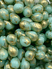 5x7mm Teardrop: Mint With Gold