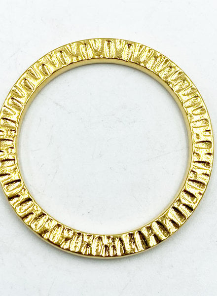 SALE Radiant 1 1/4" Hammered Ring- Gold