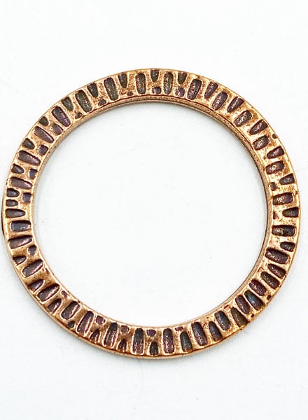 SALE Radiant 1 1/4" Hammered Ring- Copper