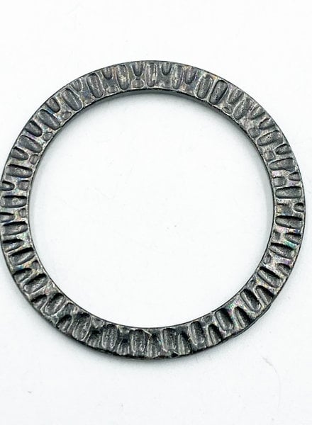 SALE Radiant 1 1/4" Hammered Ring- Black