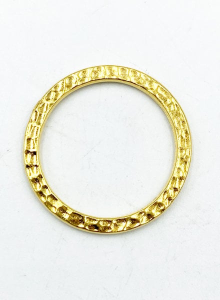 SALE 1" Hammered Ring- Gold