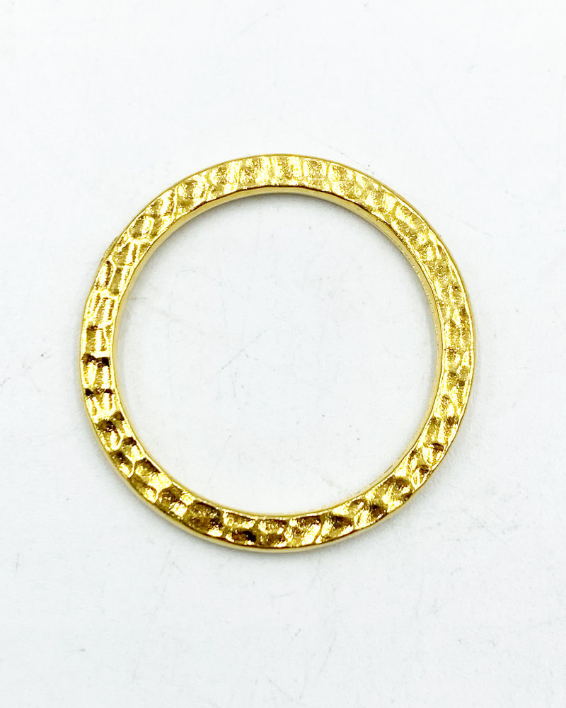 SALE 1" Hammered Ring- Gold