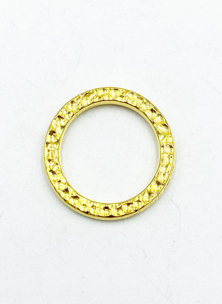 SALE Large Hammered Ring- Gold