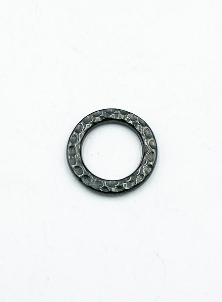 Medium Hammered Ring- Black