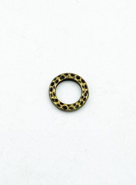 SALE Small Hammered Ring- Antique Brass