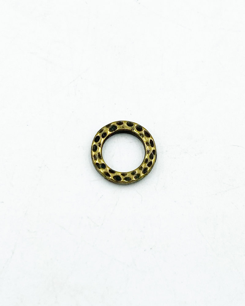 SALE Small Hammered Ring- Antique Brass