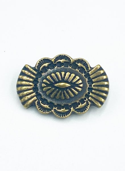 SALE Button, Western- Antique Brass