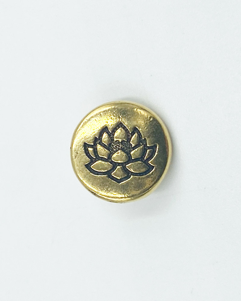 Button, Small Lotus- Gold