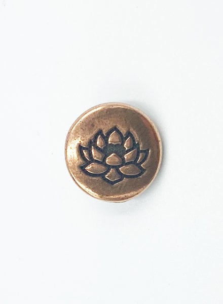 SALE Button, Small Lotus- Copper