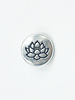 Button, Small Lotus- Silver