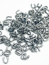 4mm Crimp Bead Covers Oxidized Sterling Silver - 25 pcs-F59Z