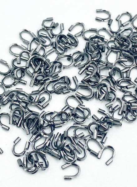 WIRE PROTECTORS: GUNMETAL-  144PC