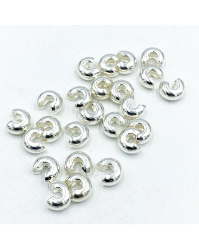4mm Sterling Silver Crimp Covers 20 pcs M-108 – Royal Metals Jewelry Supply