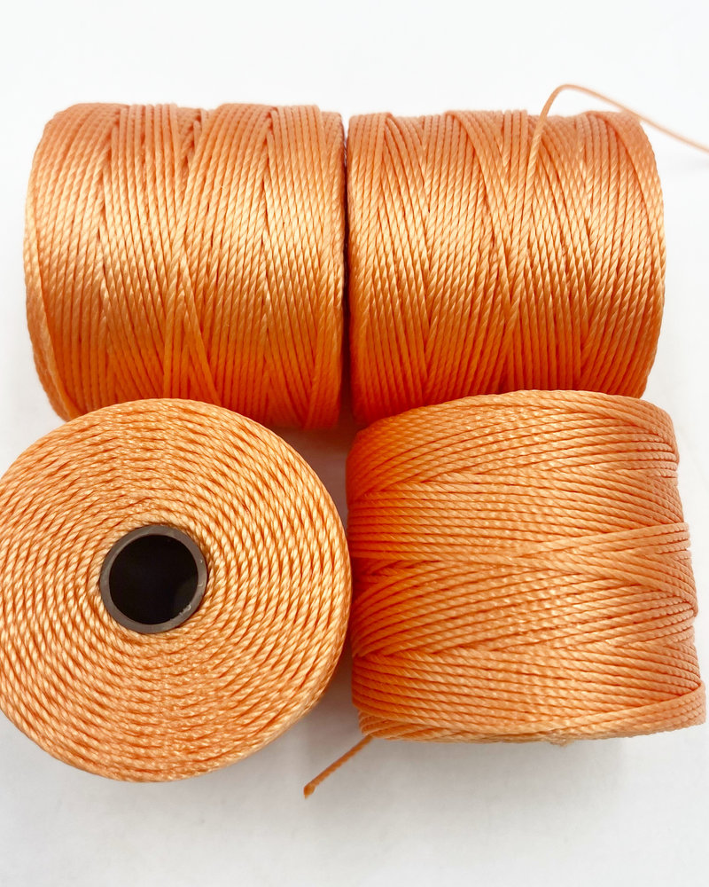 S-LON BEAD CORD PUMPKIN  77YD