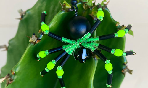 Beaded Spider Earrings