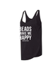 Beads Make Me Happy Tank- Black/White