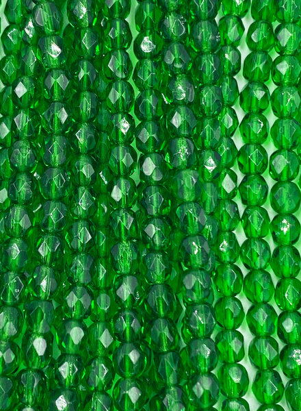 Firepolish 4mm : Green Emerald