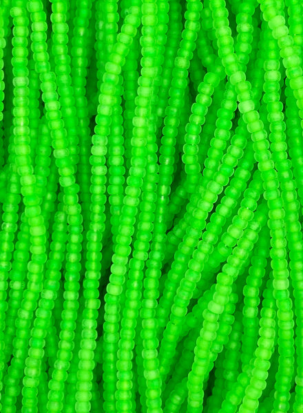 Size 11/0 Czech Glass SIZE 11/0 #1447m Green Neon Matte