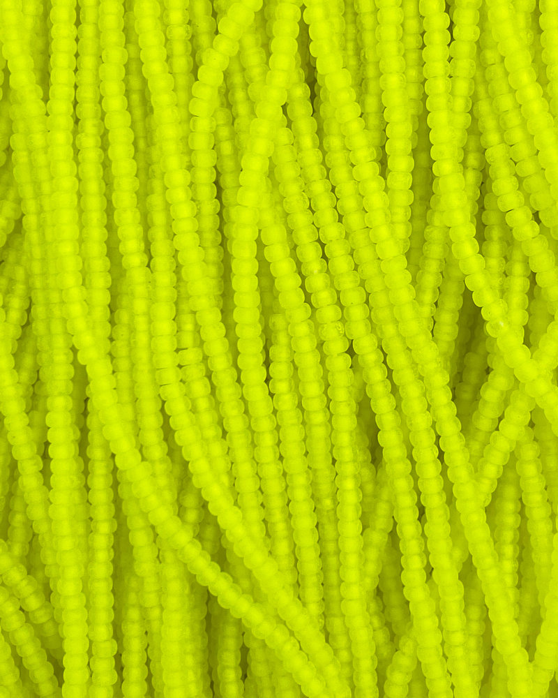 Size 11/0 Czech Glass SIZE 11/0 #1446m Yellow Neon Matte