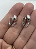 Clip-On silver-plated steel, 18mm w/ 10mm half ball- 1Pair