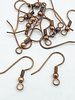 Antique Copper 10mm Ball and Coil Earwire- 6 Pairs