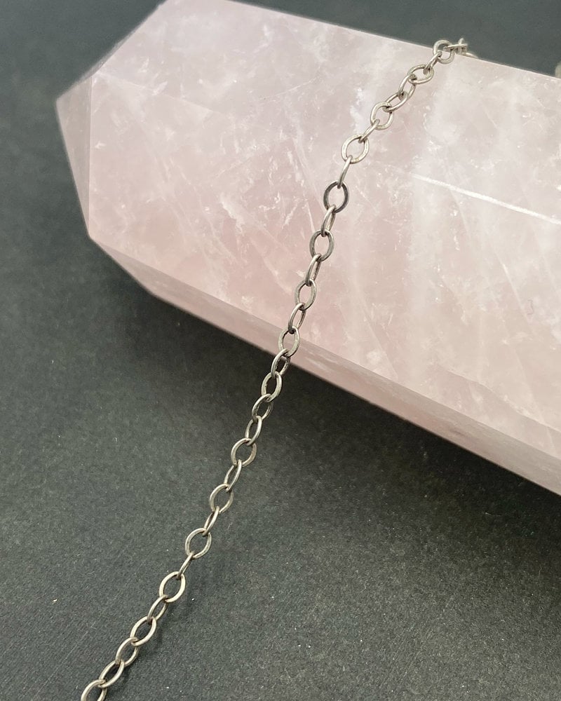 2mm x 1mm Thin Cable Chain- Antique Silver (ch180)