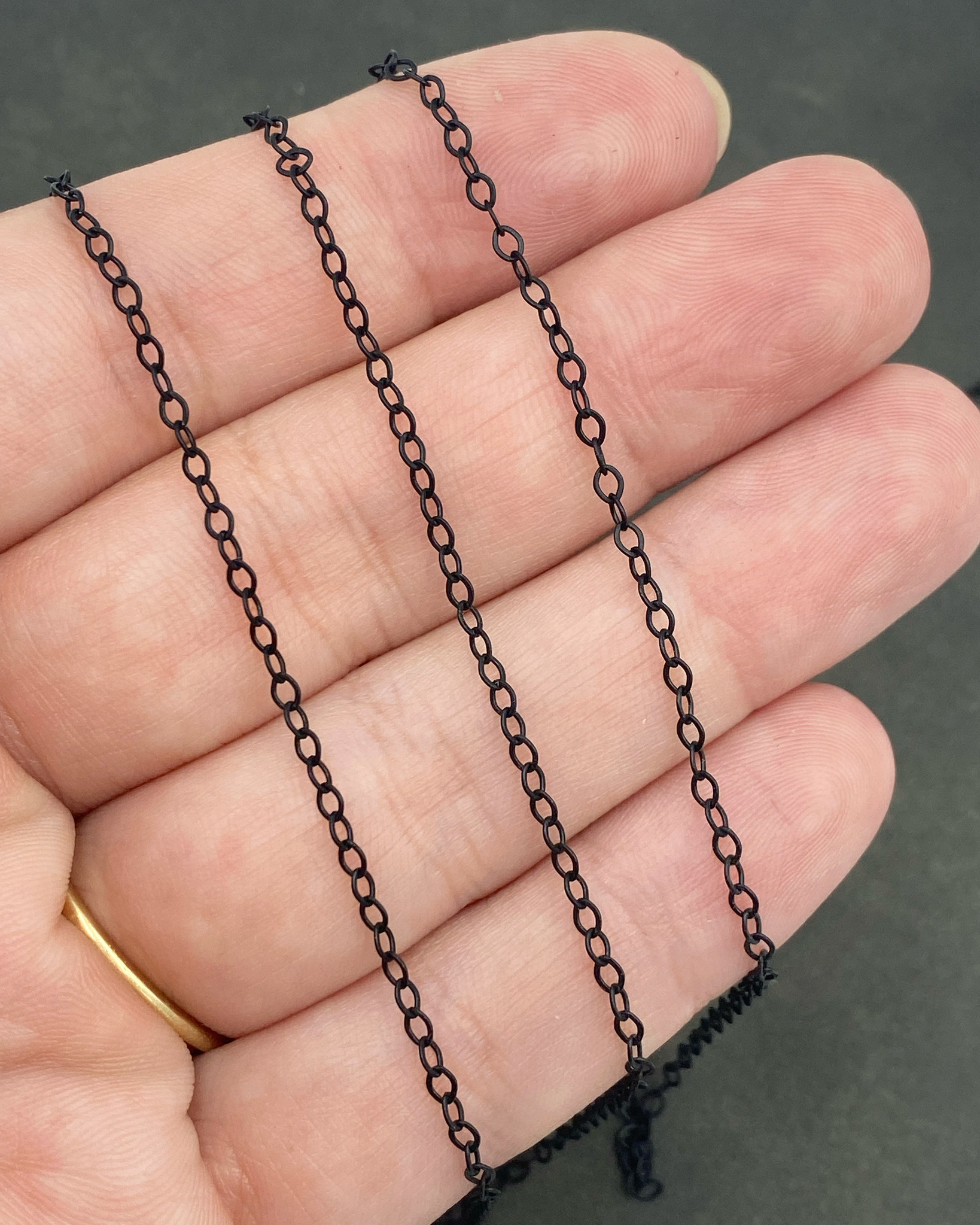 18 Inch Length Solid Copper Chain CN630G - 1/4 of an inch wide