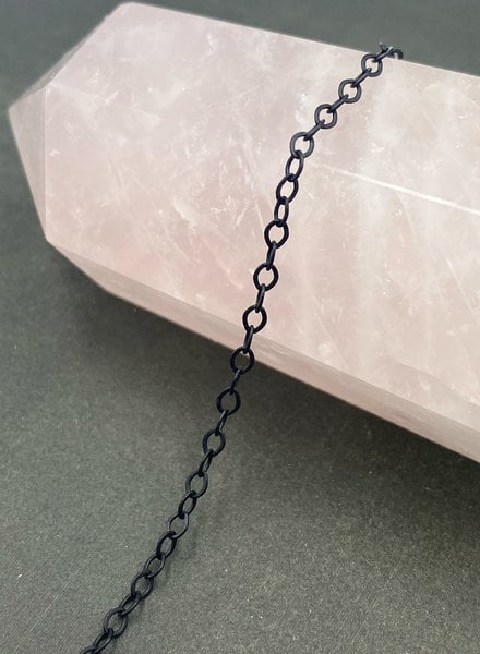 2mm x 1mm Thin Cable Chain- Matte Black (ch180)