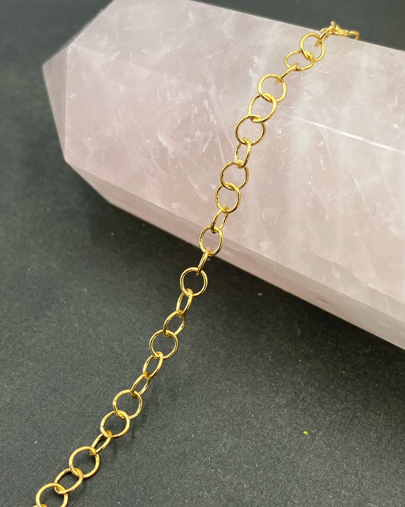 4.2mm x 4mm Thin Cable Chain- Gold (ch181)