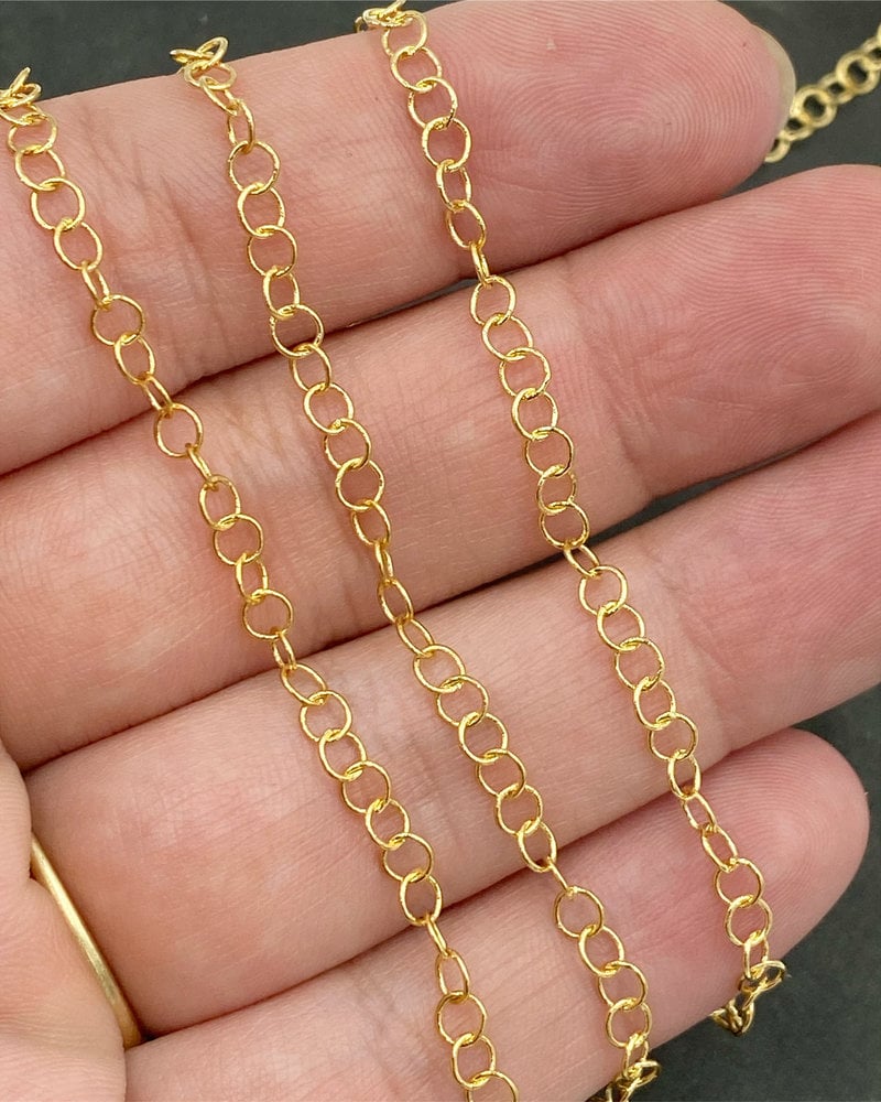 4.2mm x 4mm Thin Cable Chain- Gold (ch181)