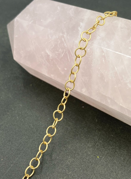 4.2mm x 4mm Thin Cable Chain- Satin Gold (ch181)
