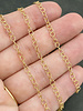 4.2mm x 4mm Thin Cable Chain- Satin Gold (ch181)