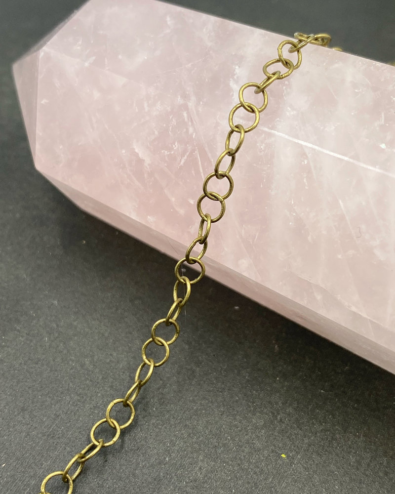 4.2mm x 4mm Thin Cable Chain- Antique Brass (ch181)