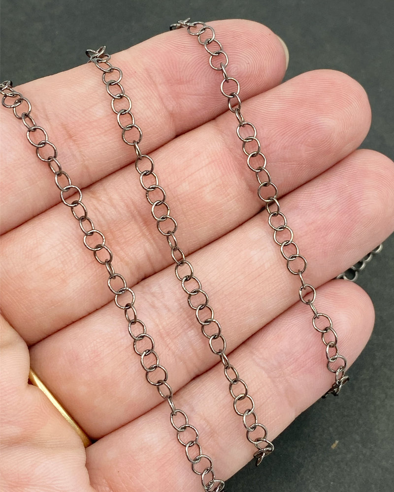 4.2mm x 4mm Thin Cable Chain- Gunmetal (ch181)