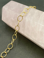 6mm x 5mm Oval Cable Chain- Gold (ch182)